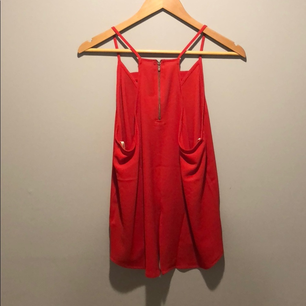 Red Slit Back Tank - Picture 7 of 8
